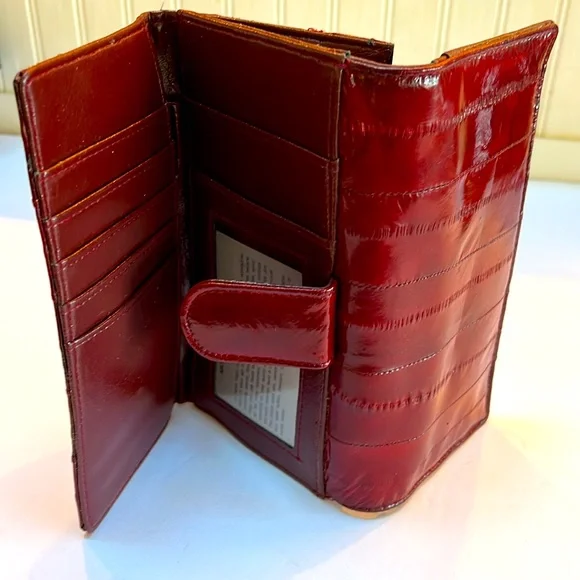 Vintage Lee Sands bi-fold Eel Skin Wallet - Picture 2 of 10